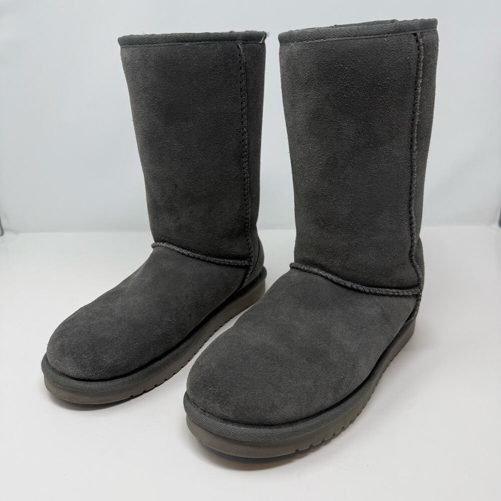 Koolaburra by Ugg Boots Women's 7 Grey Sherpa Lined Koola Tall Boots Winter EUC